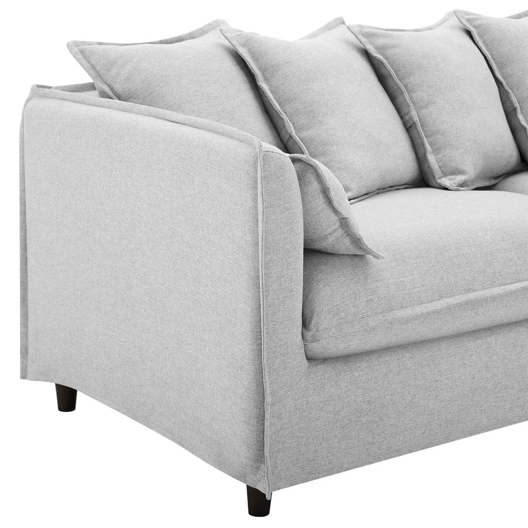 Avalon Slipcover Fabric Sofa in Light Gray, EEI-4449-LGR