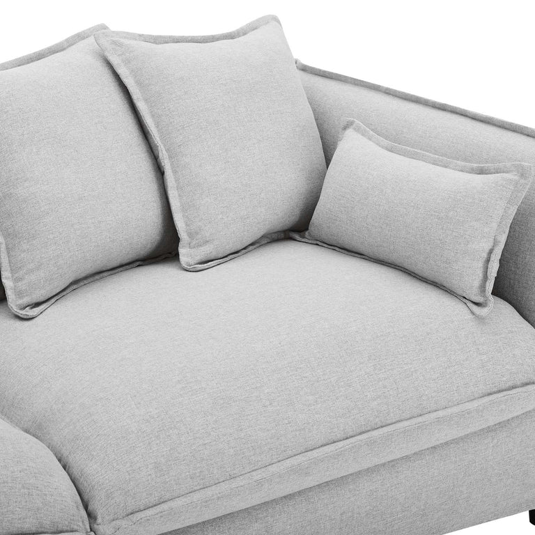 Avalon Slipcover Fabric Sofa in Light Gray, EEI-4449-LGR