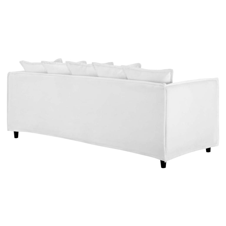 Avalon Slipcover Fabric Sofa in White, EEI-4449-WHI