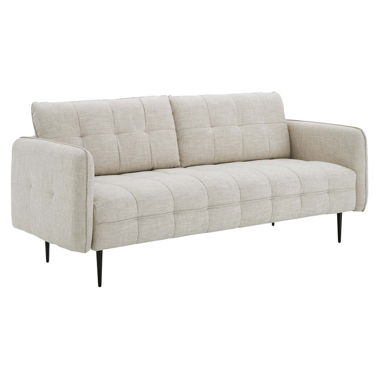 Cameron Tufted Fabric Sofa in Beige, EEI-4451-BEI