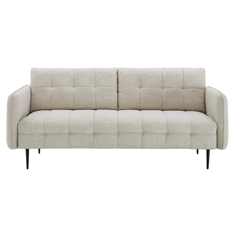 Cameron Tufted Fabric Sofa in Beige, EEI-4451-BEI