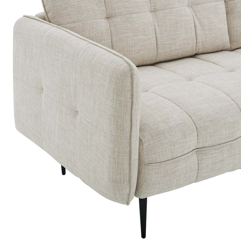Cameron Tufted Fabric Sofa in Beige, EEI-4451-BEI