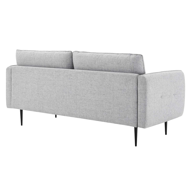 Cameron Tufted Fabric Sofa in Light Gray, EEI-4451-LGR