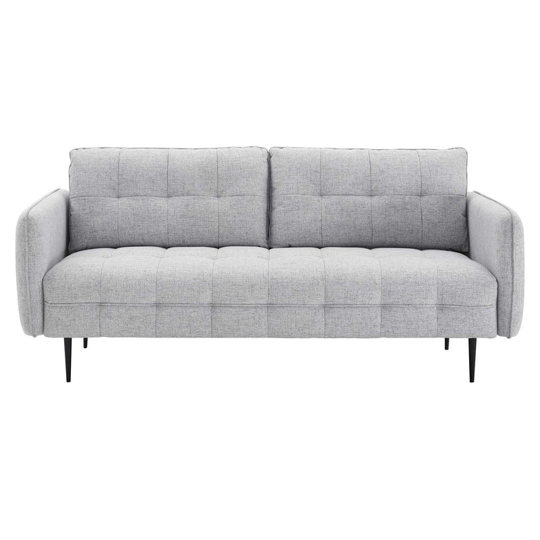 Cameron Tufted Fabric Sofa in Light Gray, EEI-4451-LGR