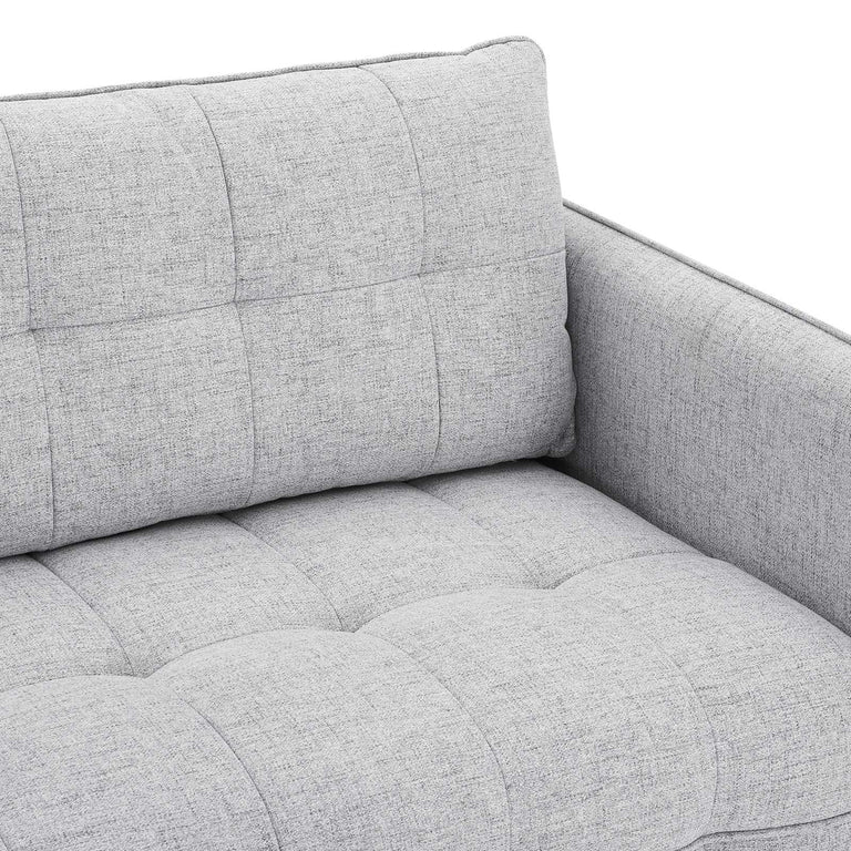 Cameron Tufted Fabric Sofa in Light Gray, EEI-4451-LGR