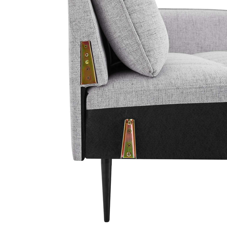 Cameron Tufted Fabric Sofa in Light Gray, EEI-4451-LGR