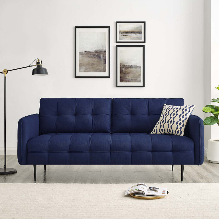 Cameron Tufted Fabric Sofa in Royal Blue, EEI-4451-ROY