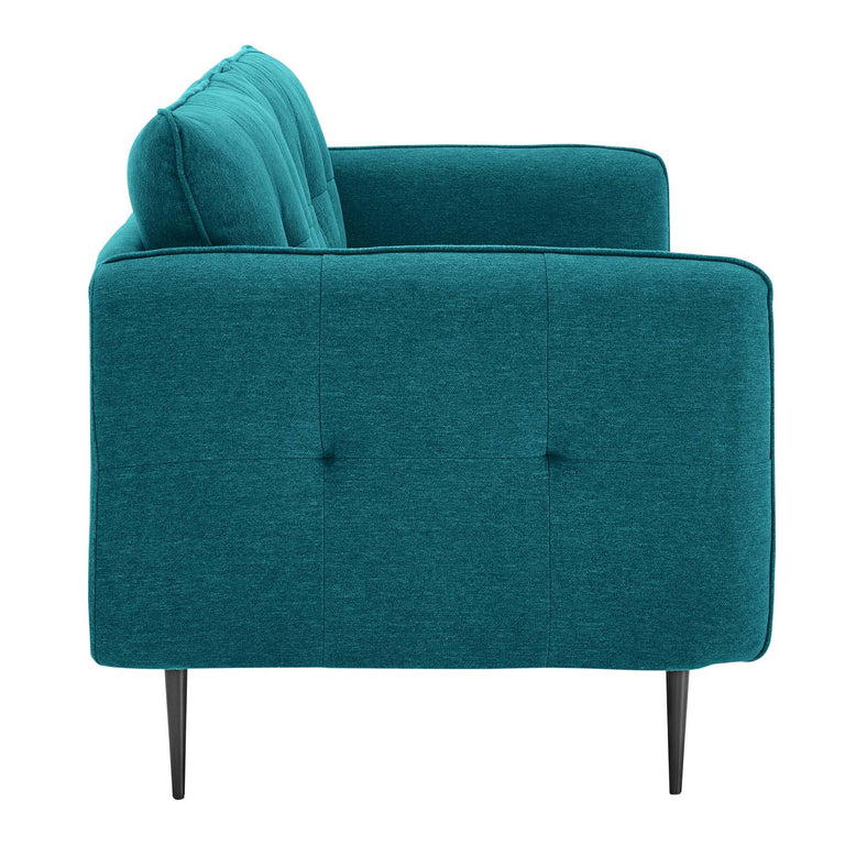 Cameron Tufted Fabric Sofa in Teal, EEI-4451-TEA