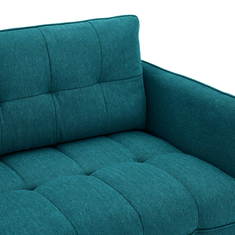 Cameron Tufted Fabric Sofa in Teal, EEI-4451-TEA