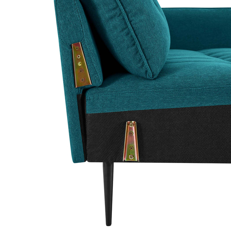 Cameron Tufted Fabric Sofa in Teal, EEI-4451-TEA