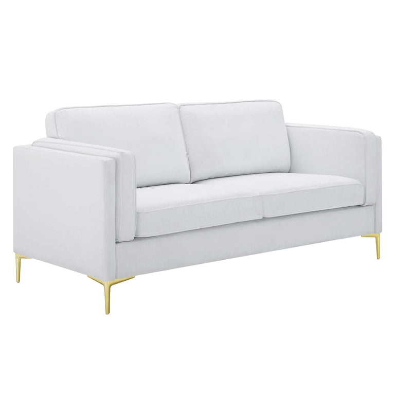 Kaiya Fabric Sofa in White, EEI-4454-WHI