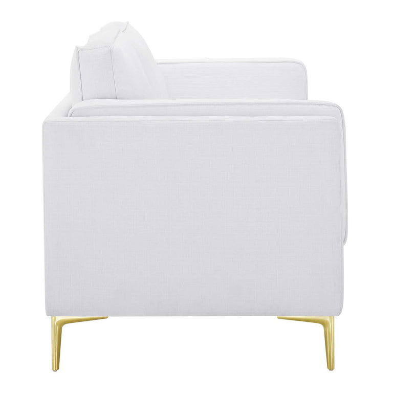 Kaiya Fabric Sofa in White, EEI-4454-WHI