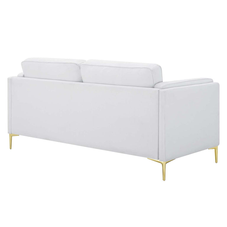 Kaiya Fabric Sofa in White, EEI-4454-WHI