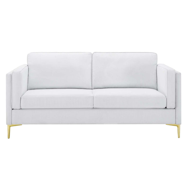 Kaiya Fabric Sofa in White, EEI-4454-WHI