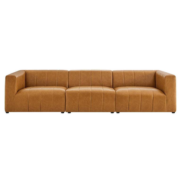 Bartlett Vegan Leather 3-Piece Sofa in Tan, EEI-4515-TAN