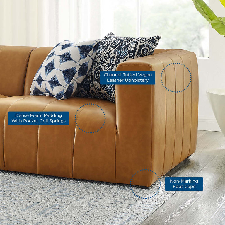 Bartlett Vegan Leather 3-Piece Sofa in Tan, EEI-4515-TAN