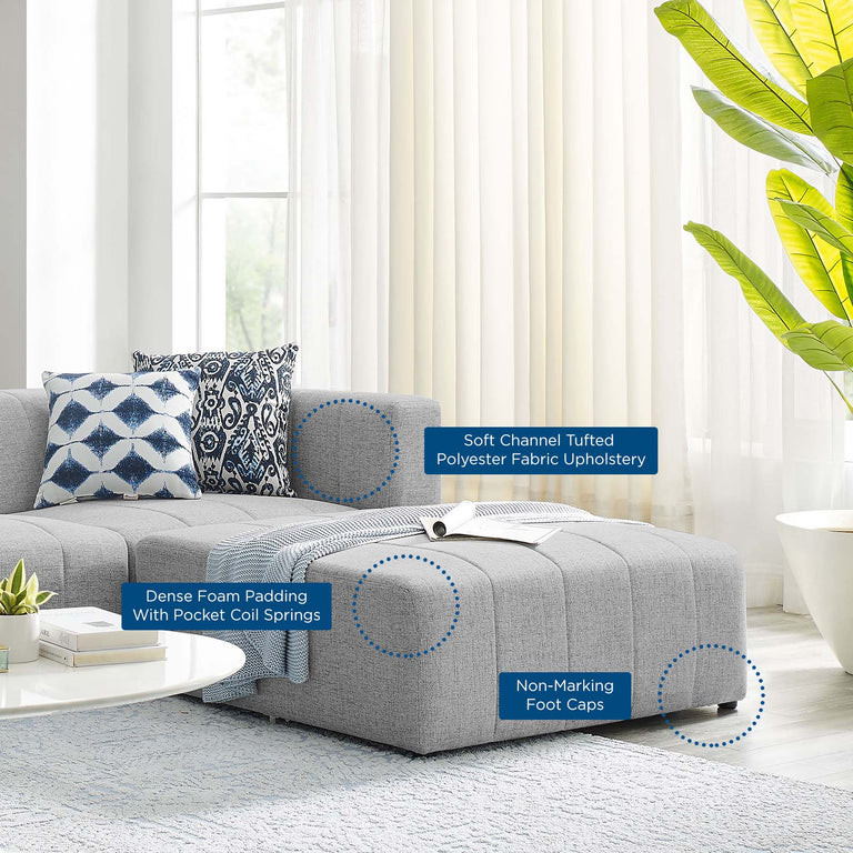 Bartlett Upholstered Fabric 4-Piece Sectional Sofa in Light Gray, EEI-4516-LGR
