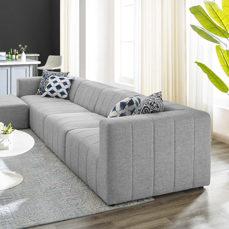Bartlett Upholstered Fabric 5-Piece Sectional Sofa in Light Gray, EEI-4520-LGR