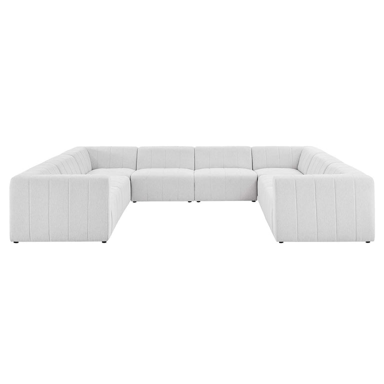 Bartlett Upholstered Fabric 8-Piece Sectional Sofa in Ivory, EEI-4535-IVO