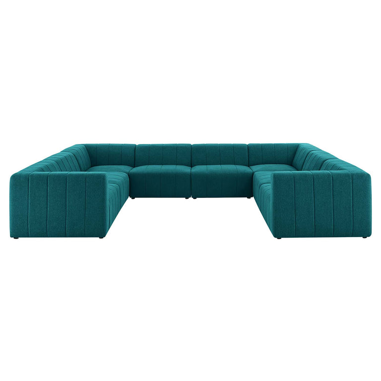 Bartlett Upholstered Fabric 8-Piece Sectional Sofa in Teal, EEI-4535-TEA