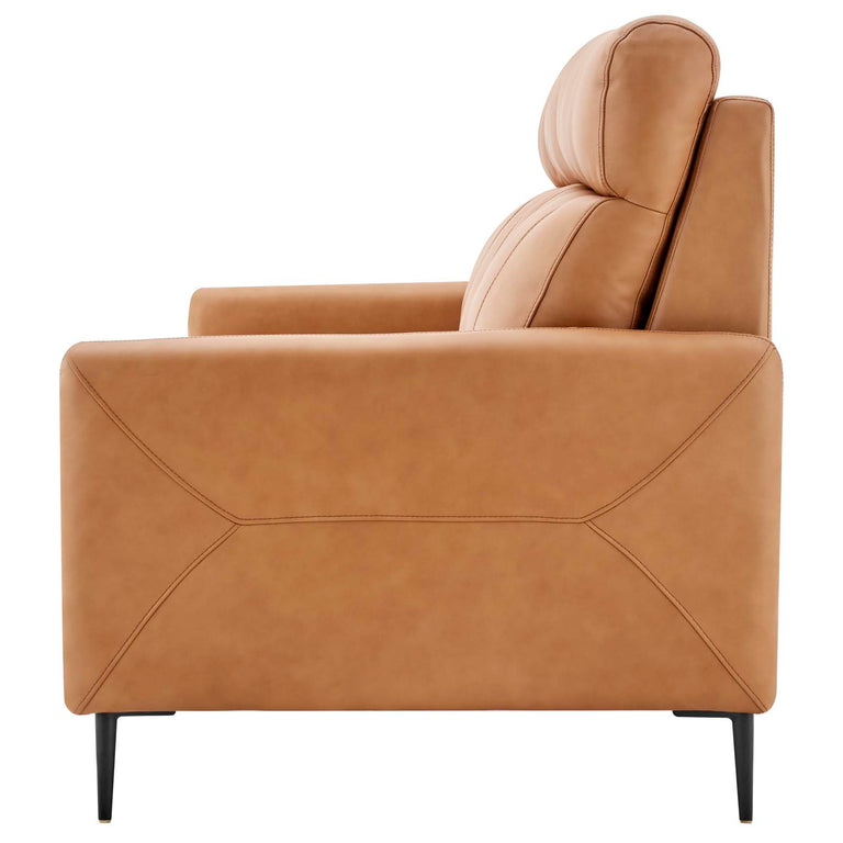 Huxley Leather Sofa in Tan, EEI-4561-TAN