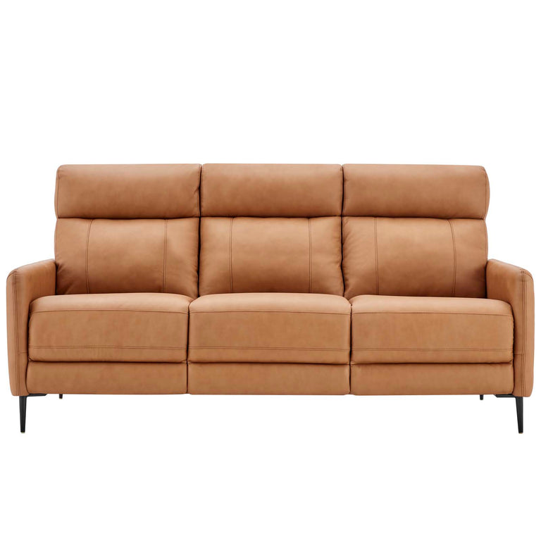 Huxley Leather Sofa in Tan, EEI-4561-TAN