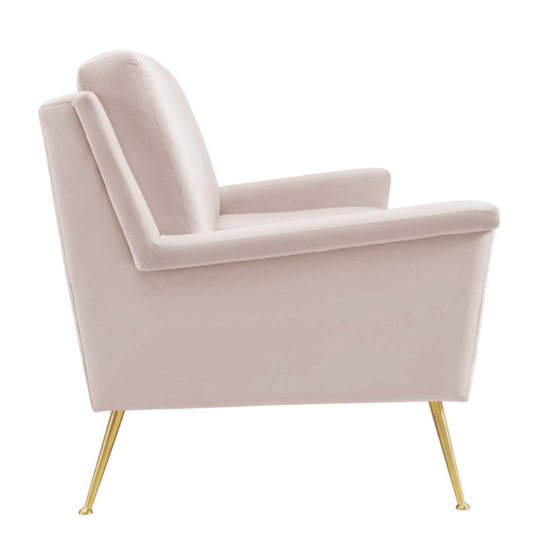 Chesapeake Performance Velvet Sofa in Gold Pink, EEI-4627-GLD-PNK