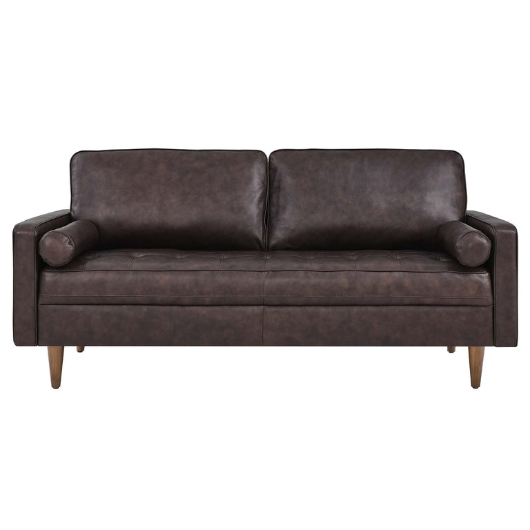 Valour Leather Sofa in Brown, EEI-4633-BRN