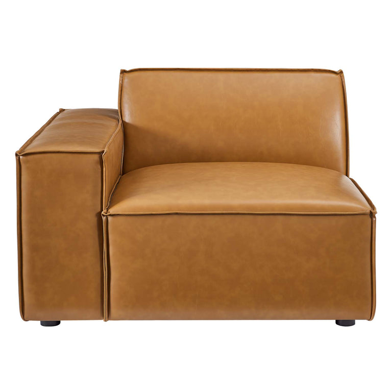 Restore Vegan Leather 4-Piece Sofa in Tan, EEI-4710-TAN
