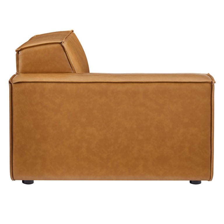 Restore 6-Piece Vegan Leather Sectional Sofa in Tan, EEI-4713-TAN