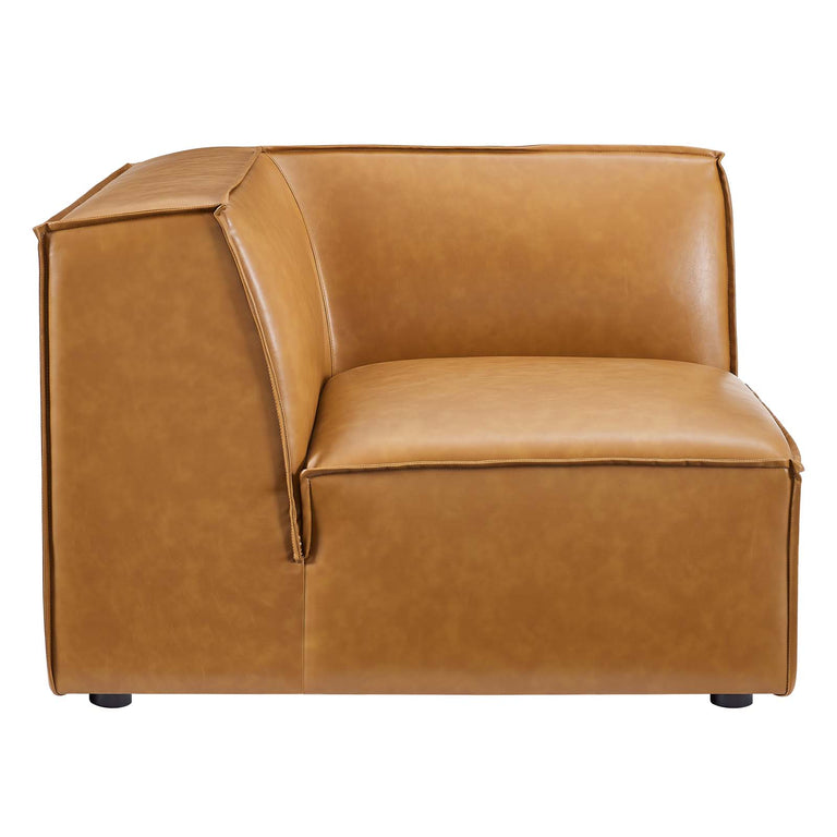 Restore 7-Piece Vegan Leather Sectional Sofa in Tan, EEI-4716-TAN