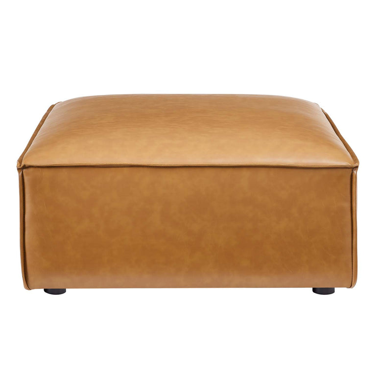 Restore 7-Piece Vegan Leather Sectional Sofa in Tan, EEI-4716-TAN
