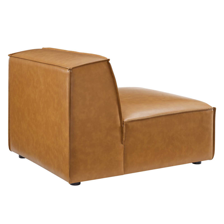 Restore 7-Piece Vegan Leather Sectional Sofa in Tan, EEI-4716-TAN