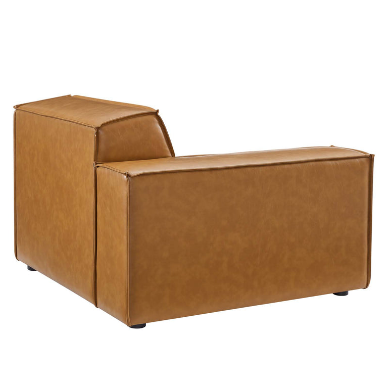 Restore 7-Piece Vegan Leather Sectional Sofa in Tan, EEI-4716-TAN