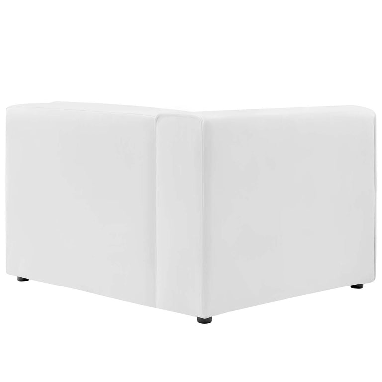 Mingle Vegan Leather 2-Piece Sectional Sofa Loveseat in White, EEI-4788-WHI