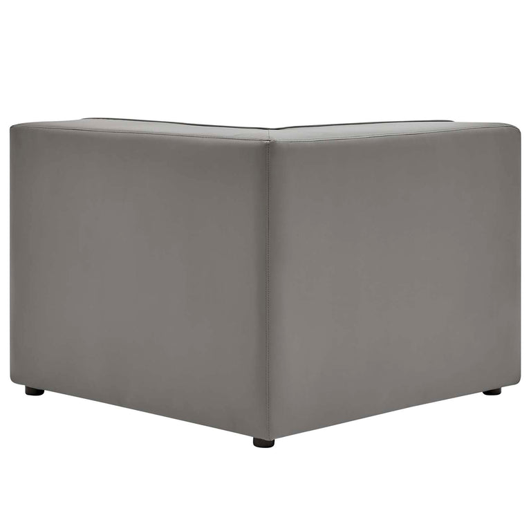 Mingle Vegan Leather 5-Piece Sectional Sofa in Gray, EEI-4795-GRY
