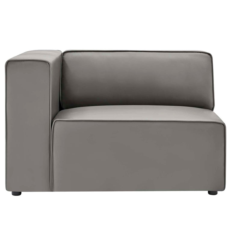 Mingle Vegan Leather 5-Piece Sectional Sofa in Gray, EEI-4795-GRY