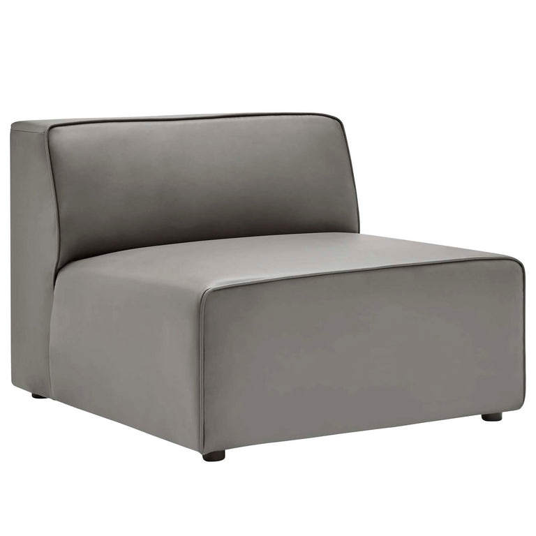 Mingle Vegan Leather 5-Piece Sectional Sofa in Gray, EEI-4795-GRY