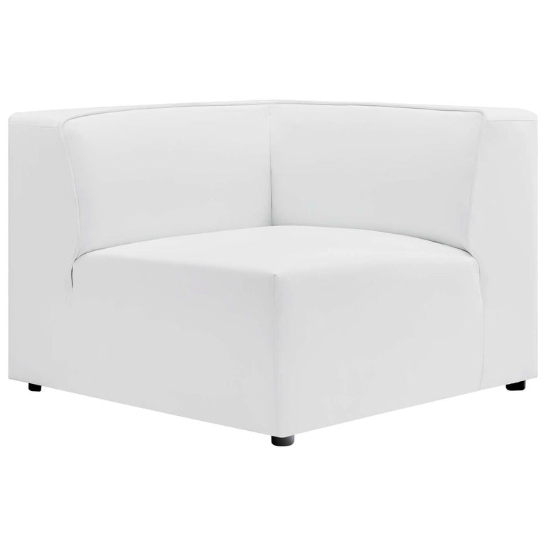 Mingle Vegan Leather 5-Piece Sectional Sofa in White, EEI-4795-WHI