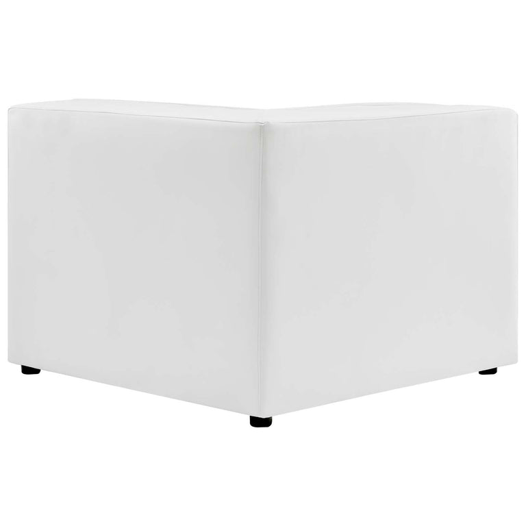 Mingle Vegan Leather 5-Piece Sectional Sofa in White, EEI-4795-WHI