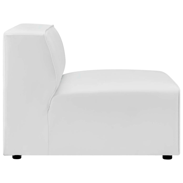 Mingle Vegan Leather 5-Piece Sectional Sofa in White, EEI-4795-WHI