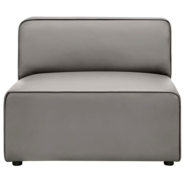 Mingle Vegan Leather 7-Piece Sectional Sofa in Gray, EEI-4797-GRY