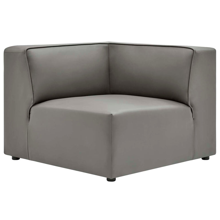 Mingle Vegan Leather 7-Piece Sectional Sofa in Gray, EEI-4797-GRY