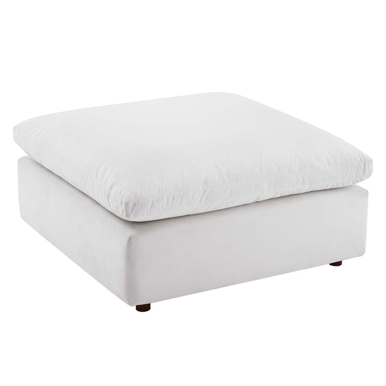 Commix Down Filled Overstuffed Performance Velvet 5-Piece Sectional Sofa in White, EEI-4820-WHI