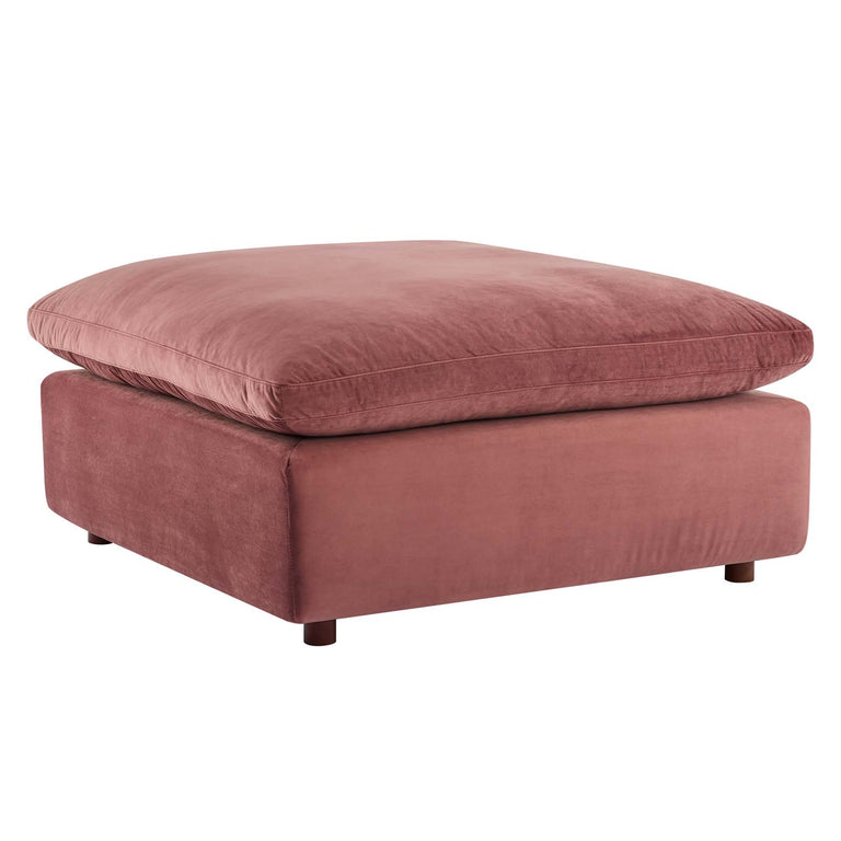 Commix Down Filled Overstuffed Performance Velvet 6-Piece Sectional Sofa in Dusty Rose, EEI-4821-DUS