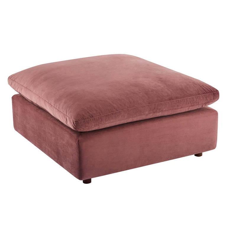 Commix Down Filled Overstuffed Performance Velvet 6-Piece Sectional Sofa in Dusty Rose, EEI-4821-DUS