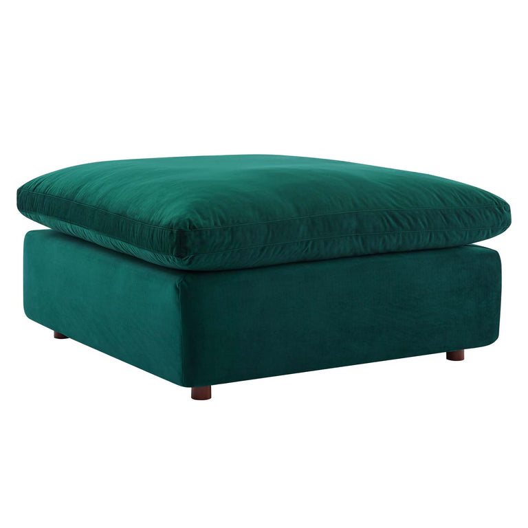 Commix Down Filled Overstuffed Performance Velvet 7-Piece Sectional Sofa in Green, EEI-4825-GRN