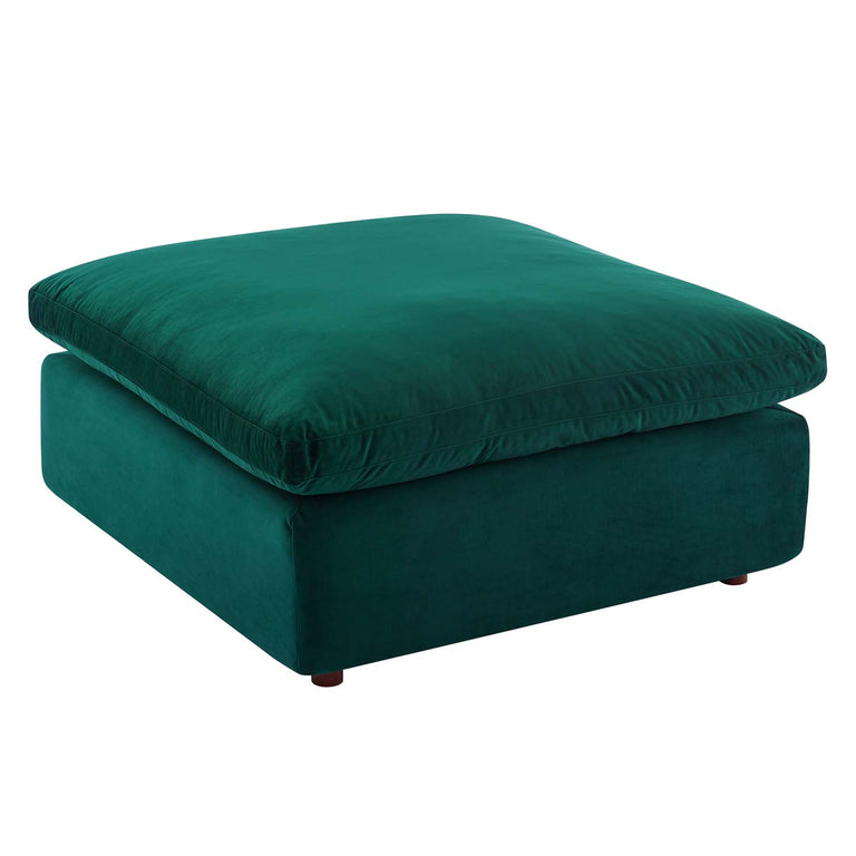 Commix Down Filled Overstuffed Performance Velvet 7-Piece Sectional Sofa in Green, EEI-4825-GRN