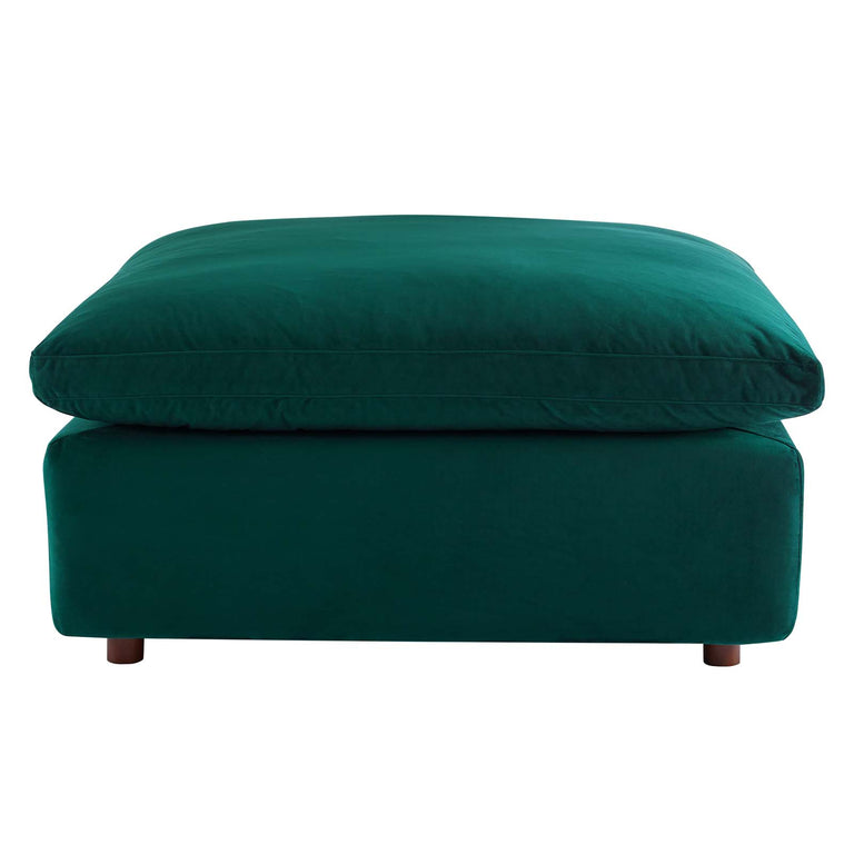 Commix Down Filled Overstuffed Performance Velvet 7-Piece Sectional Sofa in Green, EEI-4825-GRN