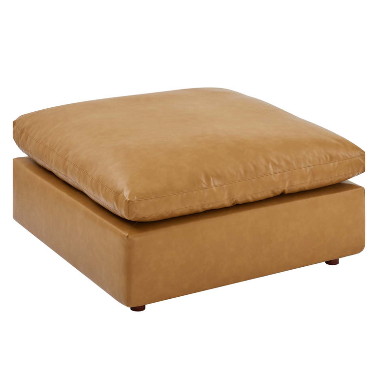 Commix Down Filled Overstuffed Vegan Leather 6-Piece Sectional Sofa in Tan, EEI-4918-TAN
